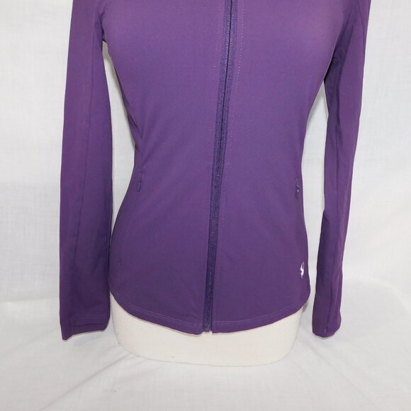 Spyder Active Wear Womens S Purple Full Zip Fitted Athletic Jacket - Picture 4 of 10